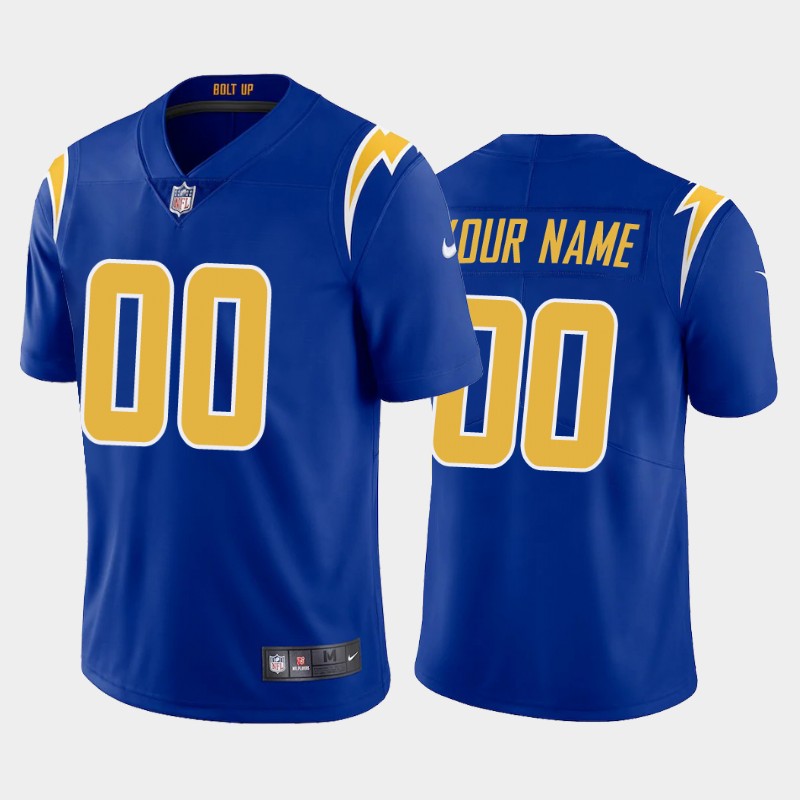Men's Los Angeles Chargers Customized Electric 2020 New Royal Vapor Untouchable Stitched Limited Jersey